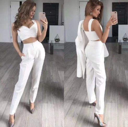 Completo elegante deals bianco